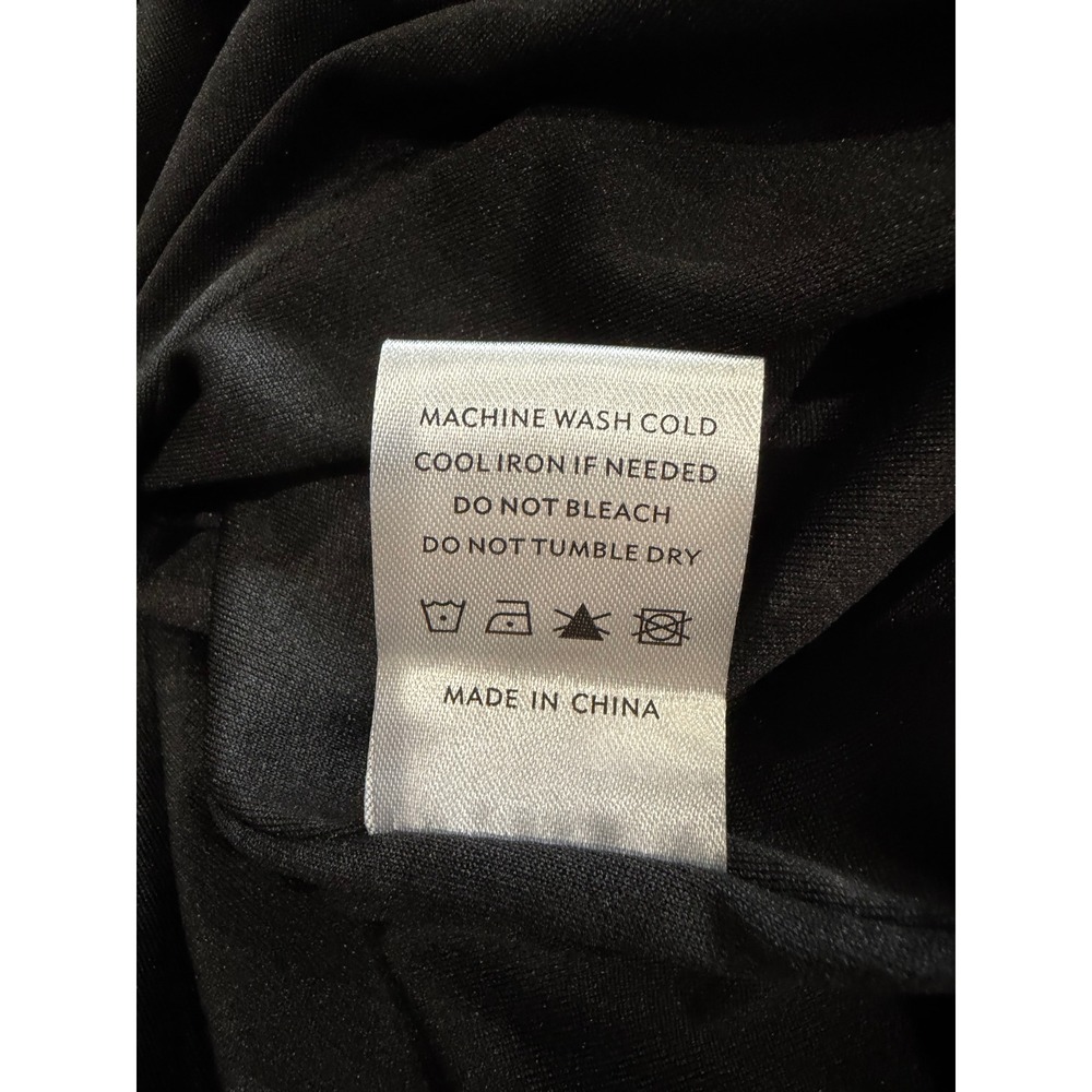 Baltic Born Black Velvet Maxi Dress Mock Neck Smocked Cuff Small Gothic Witchy - Picture 10 of 10